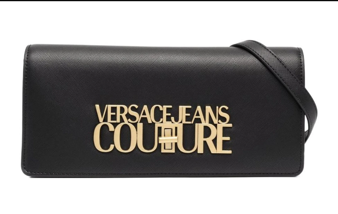 VERSACE JEANS COUTURE范思哲副线 纯色复古字母LOGO链条包