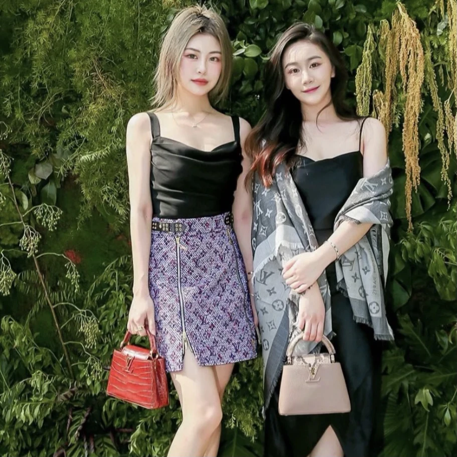 LouisVuitton/路易威登 cz0003 蓝色老花拉链短裙 36码