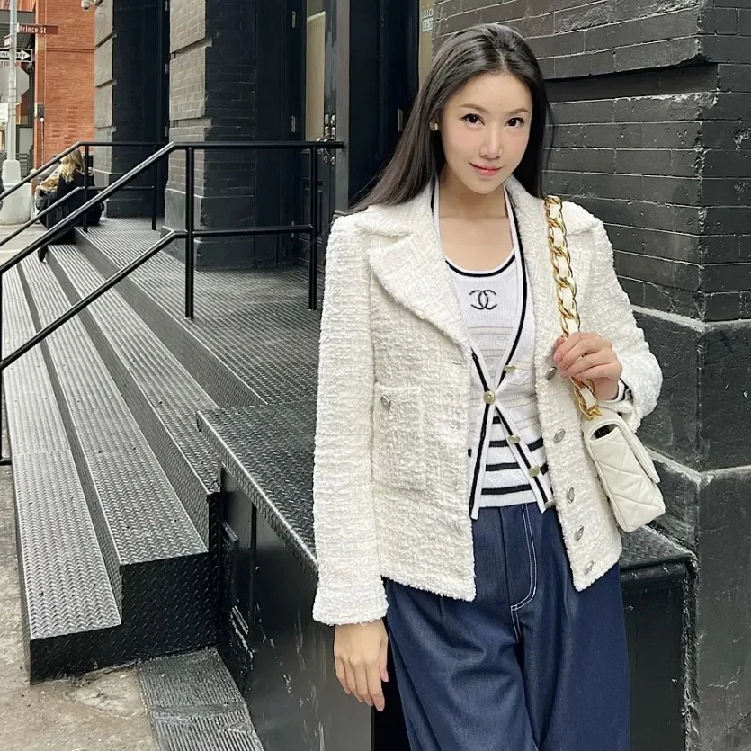 Chanel/香奈儿 7791 22春夏编制外套 44码 市场价65800 全新带吊