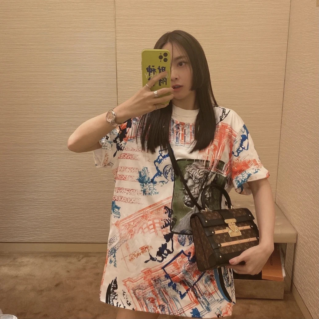 95新 LouisVuitton/路易威登  一八三七零 棉 涂鸦短袖 xl码 95新