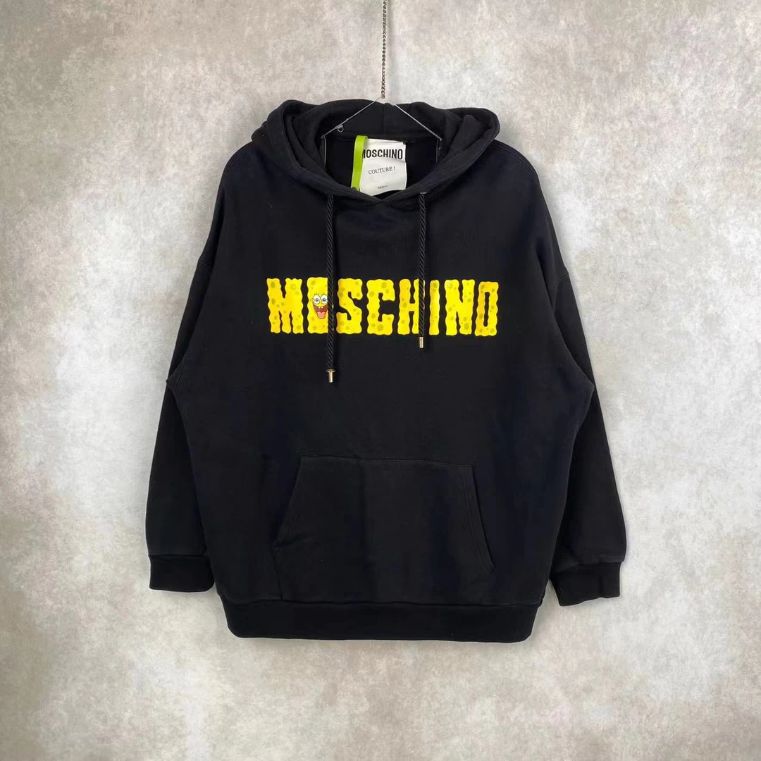 20405 moschino 莫斯奇诺 海绵宝宝字母帽衫 44码 2800 95新