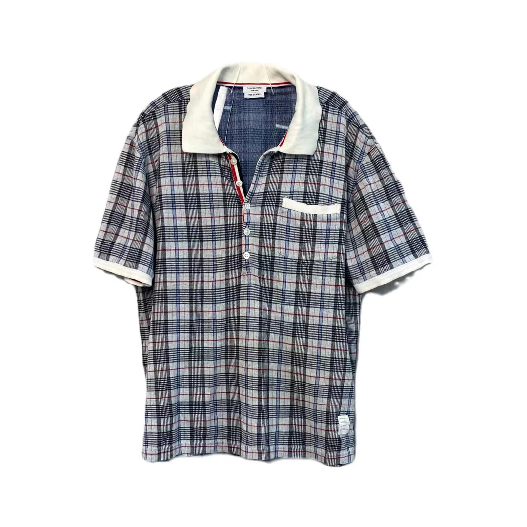 11290 Thom Browne tb 格纹Polo短袖 3码 公价6900 无配件 95新