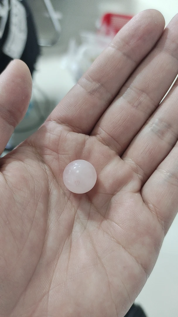 天然粉水晶单珠14mm+