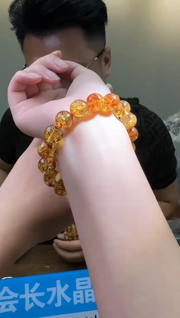 【闪购商品】琥珀（花珀）手链未镶嵌357 多样性发一件