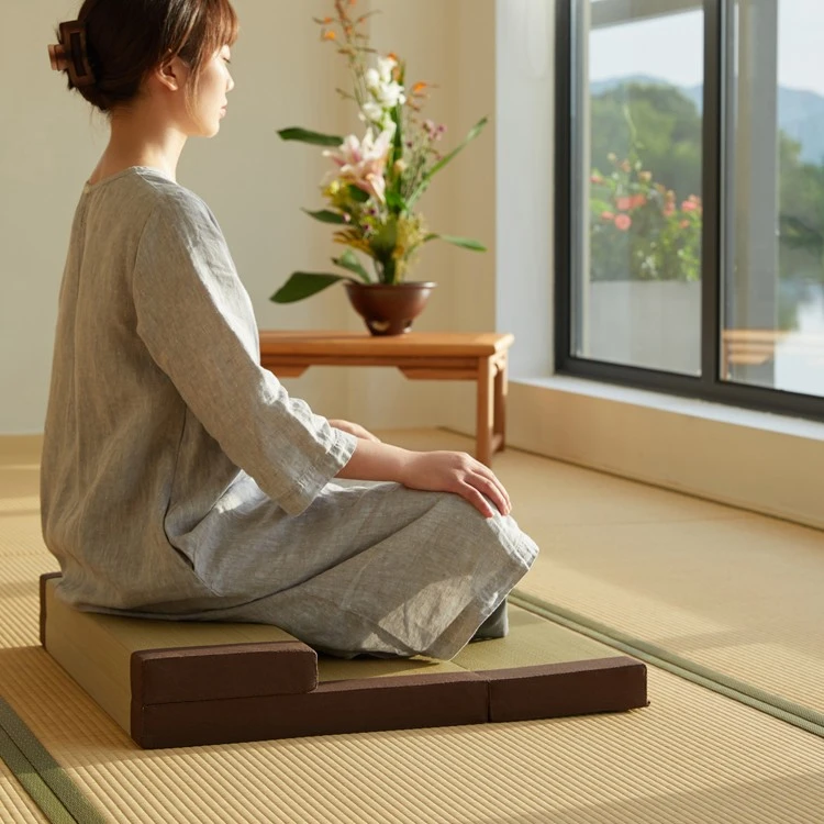 黄麻折叠打坐垫家用蒲团地上榻榻米坐垫子专用禅修垫久坐透气