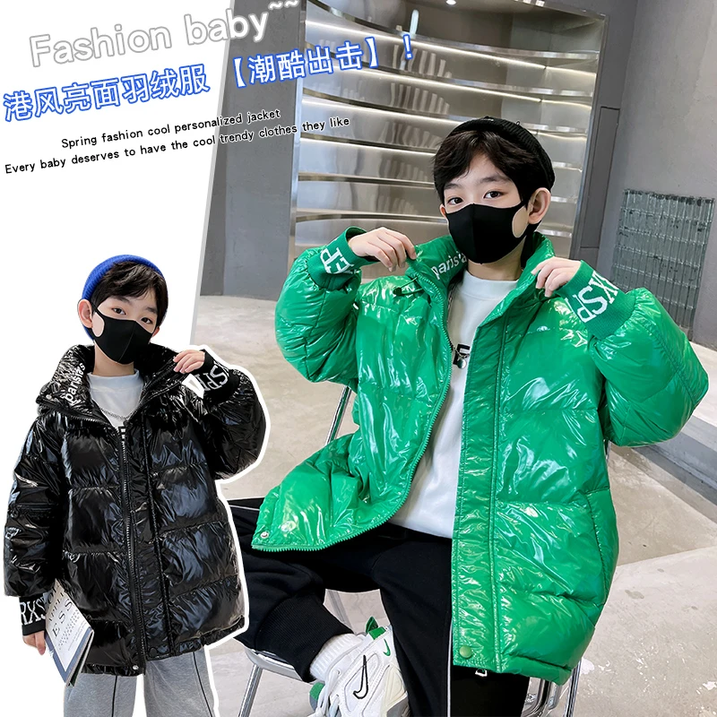 OL.【冬款新品】中性款亲子亮面免洗白鸭绒羽绒服