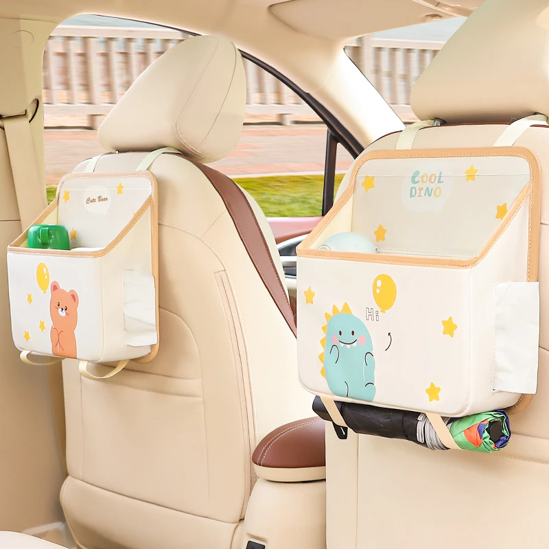收纳垃圾桶汽车内用可爱挂式可折叠车用后排垃圾袋雨伞适用置物桶
