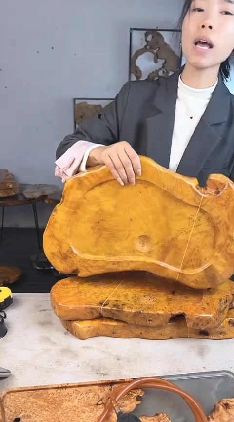 【闪购商品】香杉木木艺杉木瘤成品茶盘045