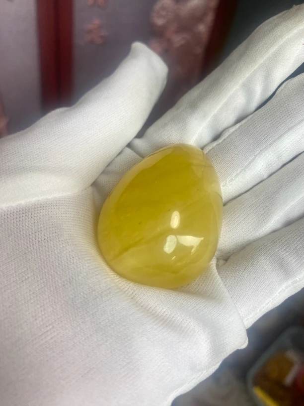 蜜蜡鸡油黄满蜡水滴