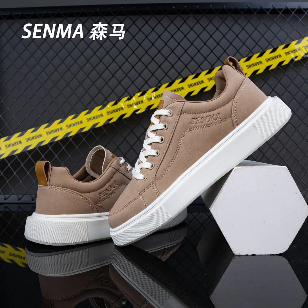 森马SENMA男士新款时尚休闲鞋平底运动鞋百搭轻便耐磨鞋软底软面