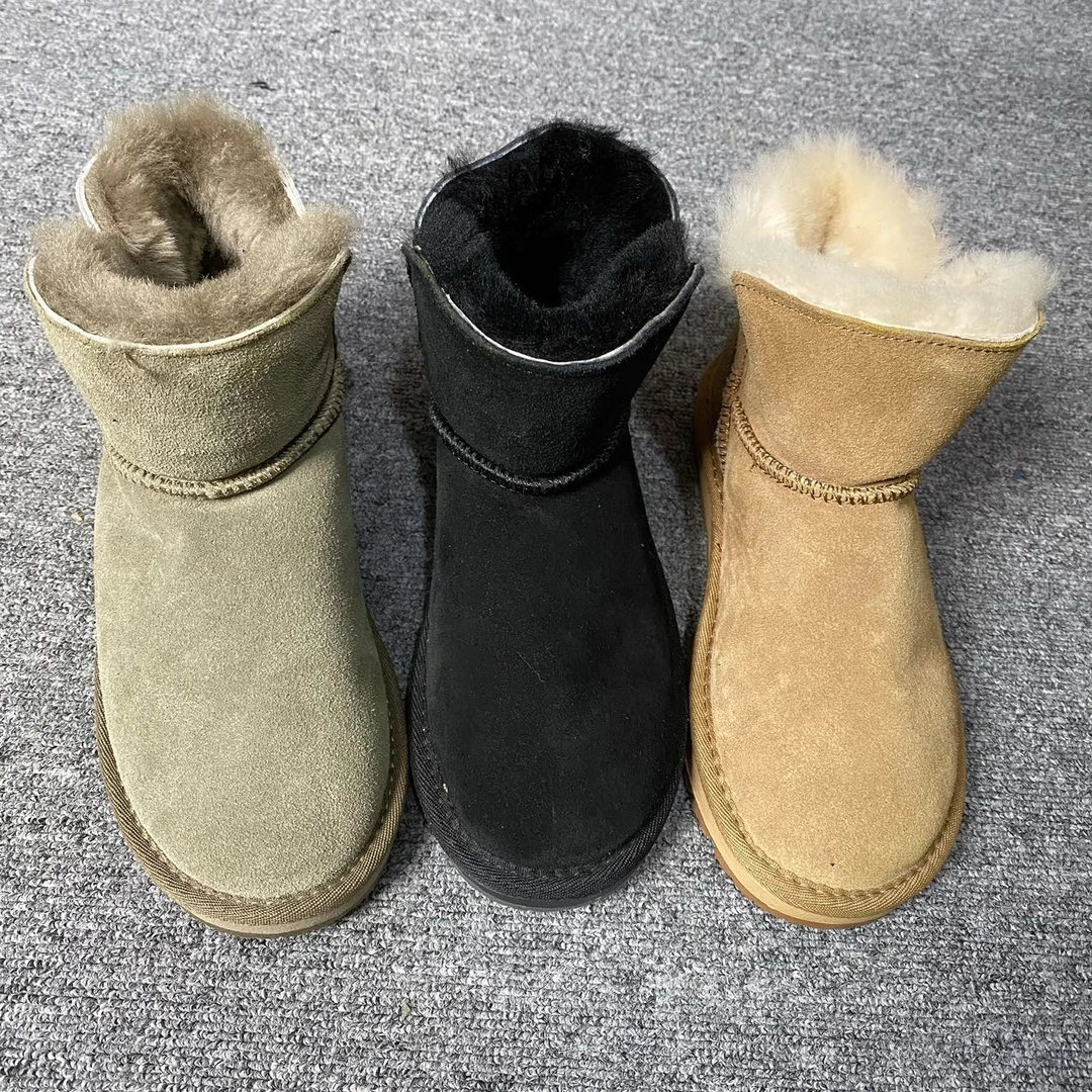 2024休闲百搭时尚真皮羊毛雪地棉9127