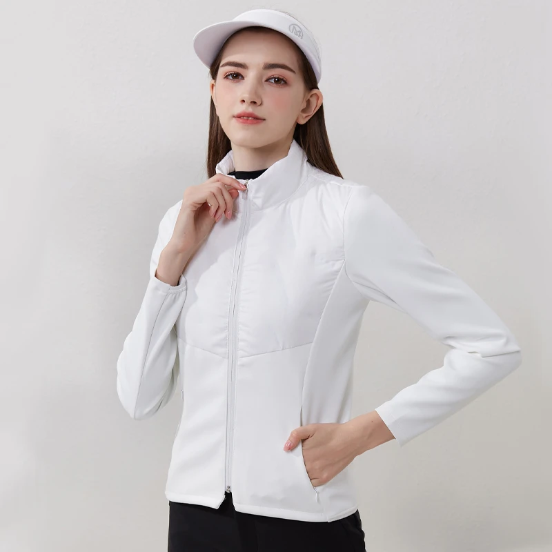 高尔夫女装轻薄羽绒服修身外套防风弹力秋冬季户外保暖立领上衣