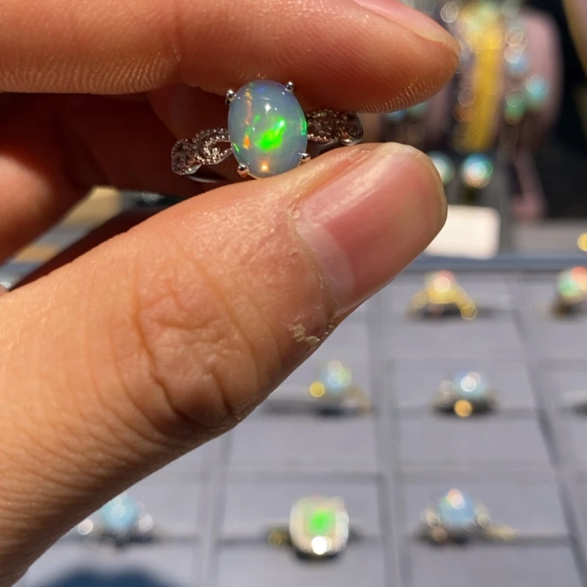 【闪购商品】欧泊戒指银S925镶嵌