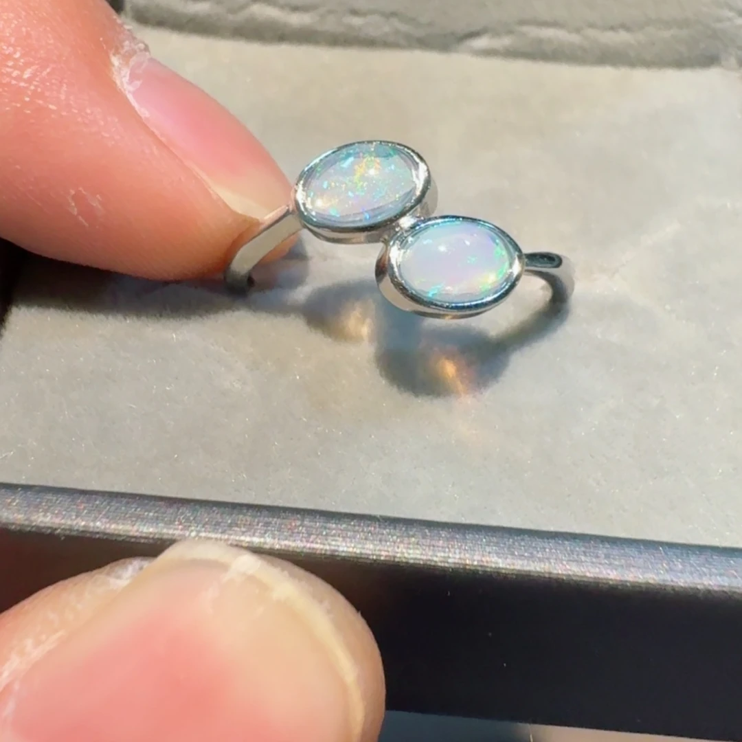 【闪购商品】欧泊戒指银S925镶嵌