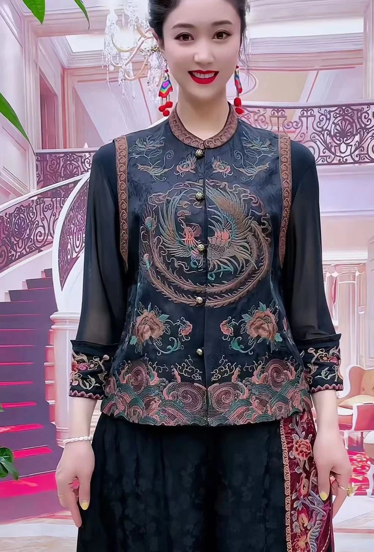 680重工艺刺绣显瘦夏季民族风马甲