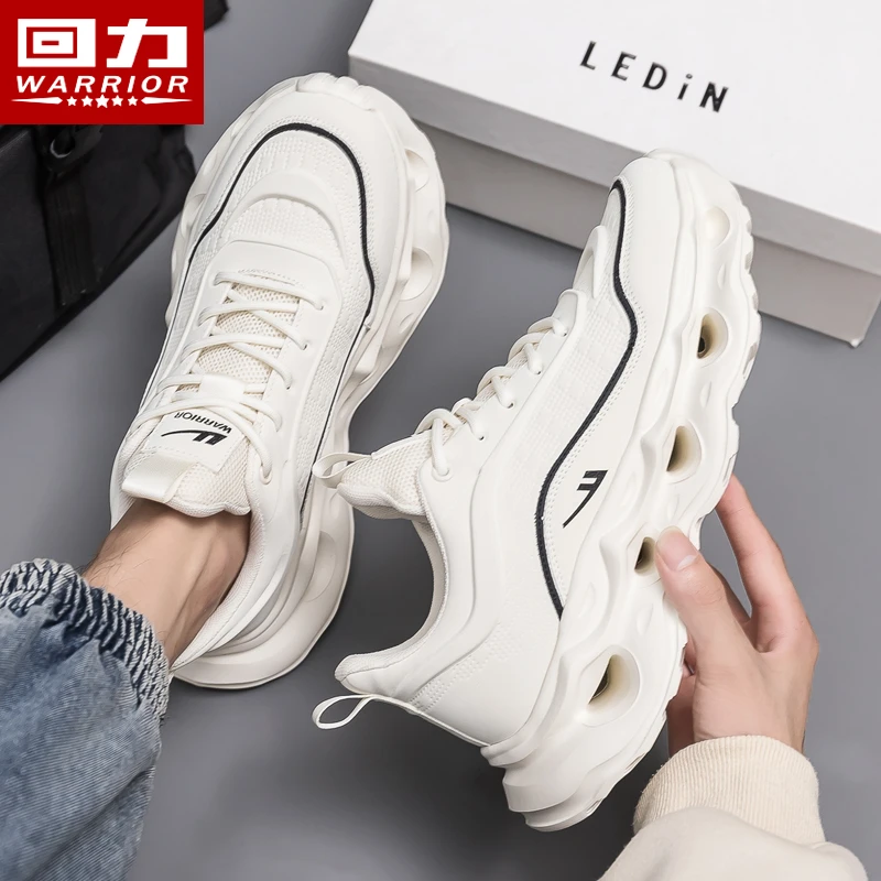 回力男鞋秋季蜂窝科技网面运动鞋透气增高休闲鞋百搭小白鞋3945