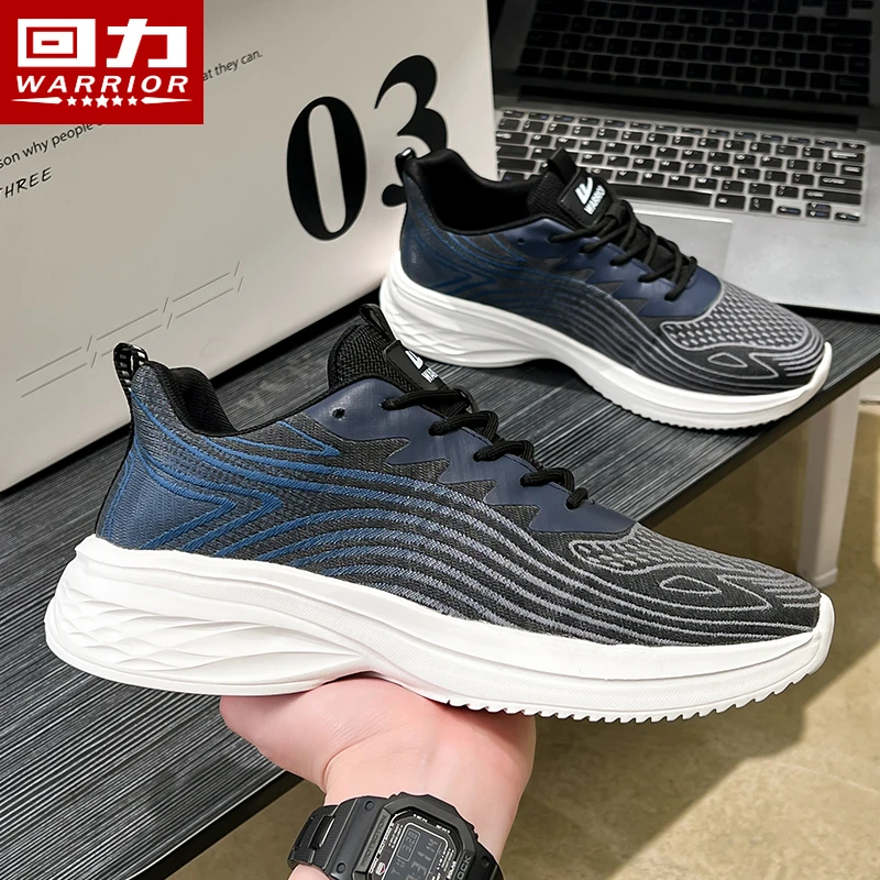 Warrior/回力运动鞋男2025舒适透气百搭网面轻便休闲跑步鞋子547