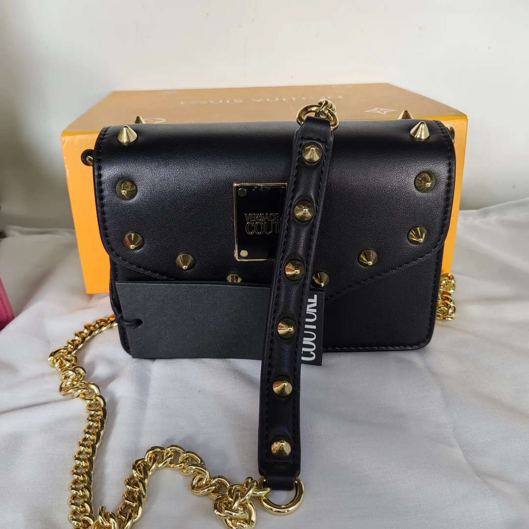 VJC巴洛风格黑色链条包百搭经典单肩黑色时尚