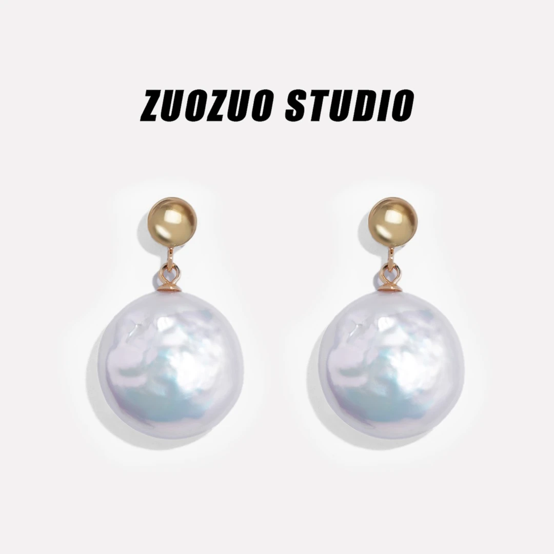 925银耳饰 【婉婉】 巴洛克耳环百搭彩色轻奢法式优雅 精致E0697