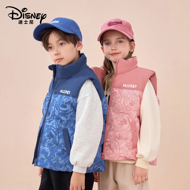 迪士尼/儿童立领羽绒满印马甲XPE3SU008