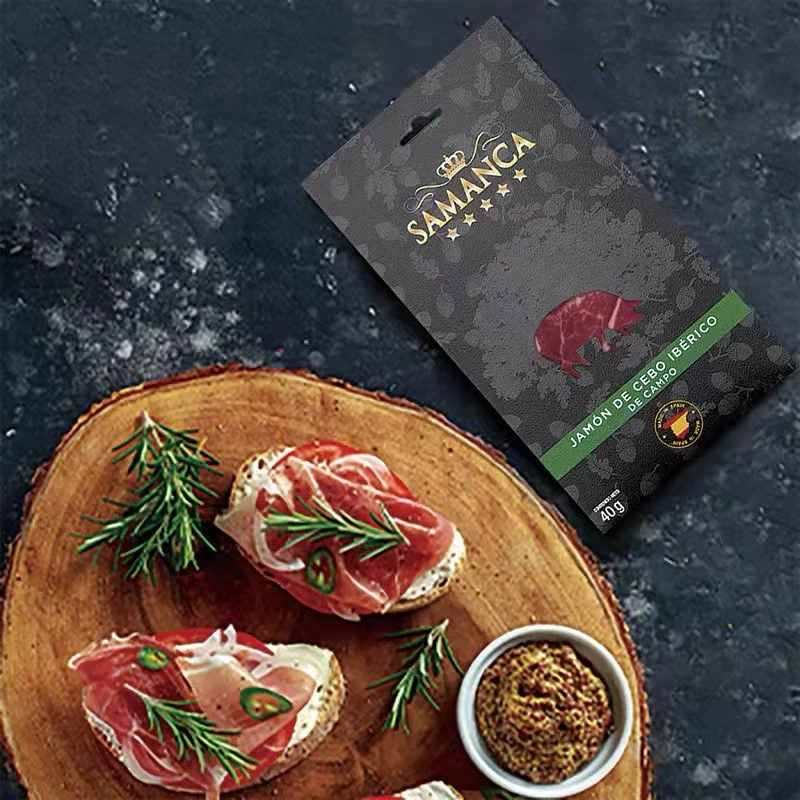 萨曼卡SAMANCA 西班牙进口伊比利亚散养黑猪火腿切片后腿绿标即食