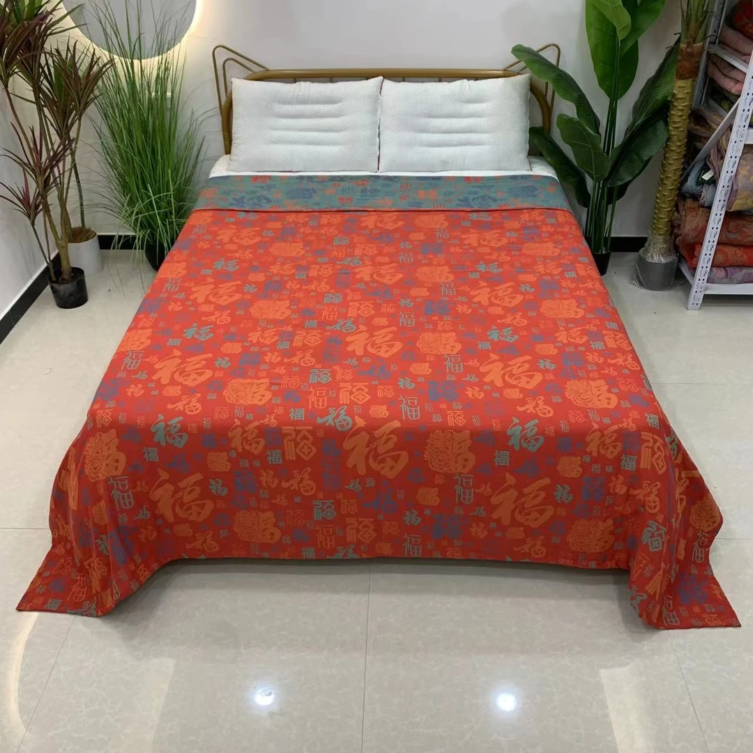 布头红色百福双层纱布头（1.5*2.4）