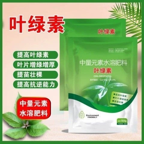叶绿素提苗壮棵中量元素肥料叶绿素水溶肥叶面肥增强防病能力提高