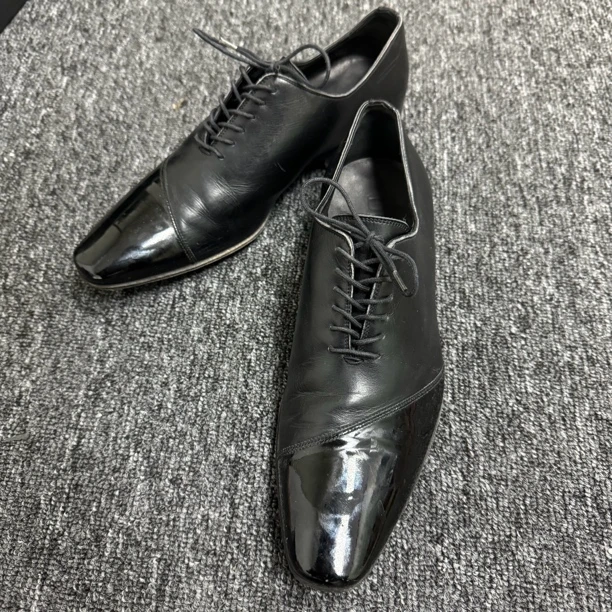 Dior/迪奥/40码/黑色漆皮亮头皮鞋/95新/
