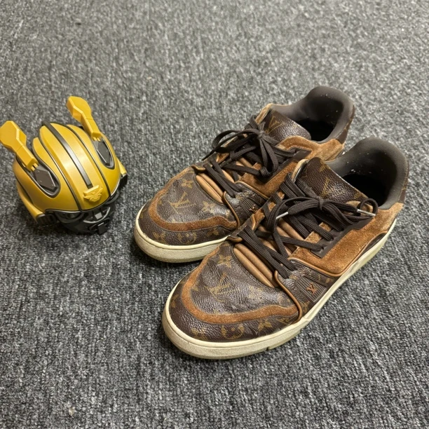 Louis Vuitton/路易威登/41码/Trainer/棕色老花满印休闲鞋/95新/