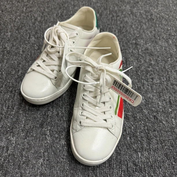 95新 GUCCI/古驰 /35码/Ace/红绿腰带双G板鞋/公价6800/