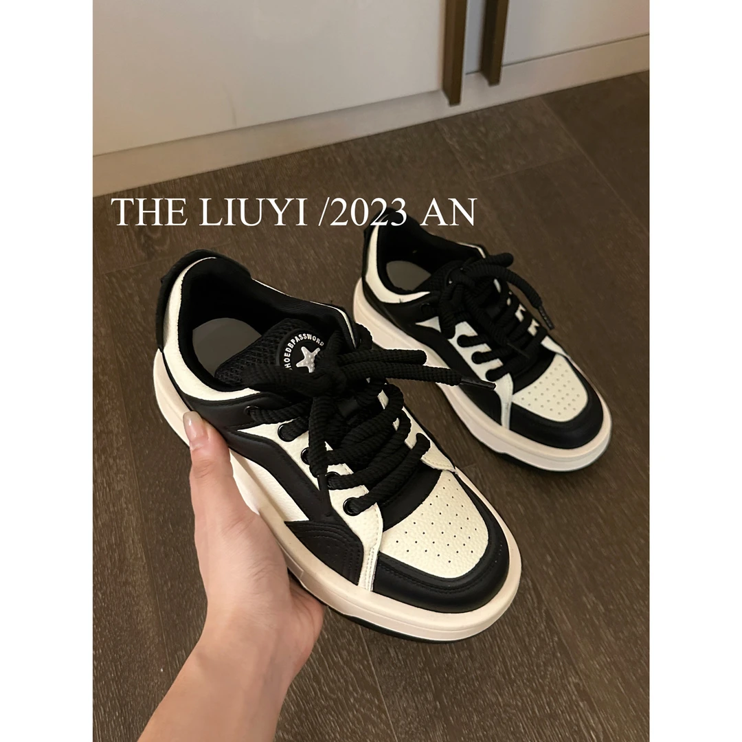 【LIUYI】撞色真皮休闲鞋5106