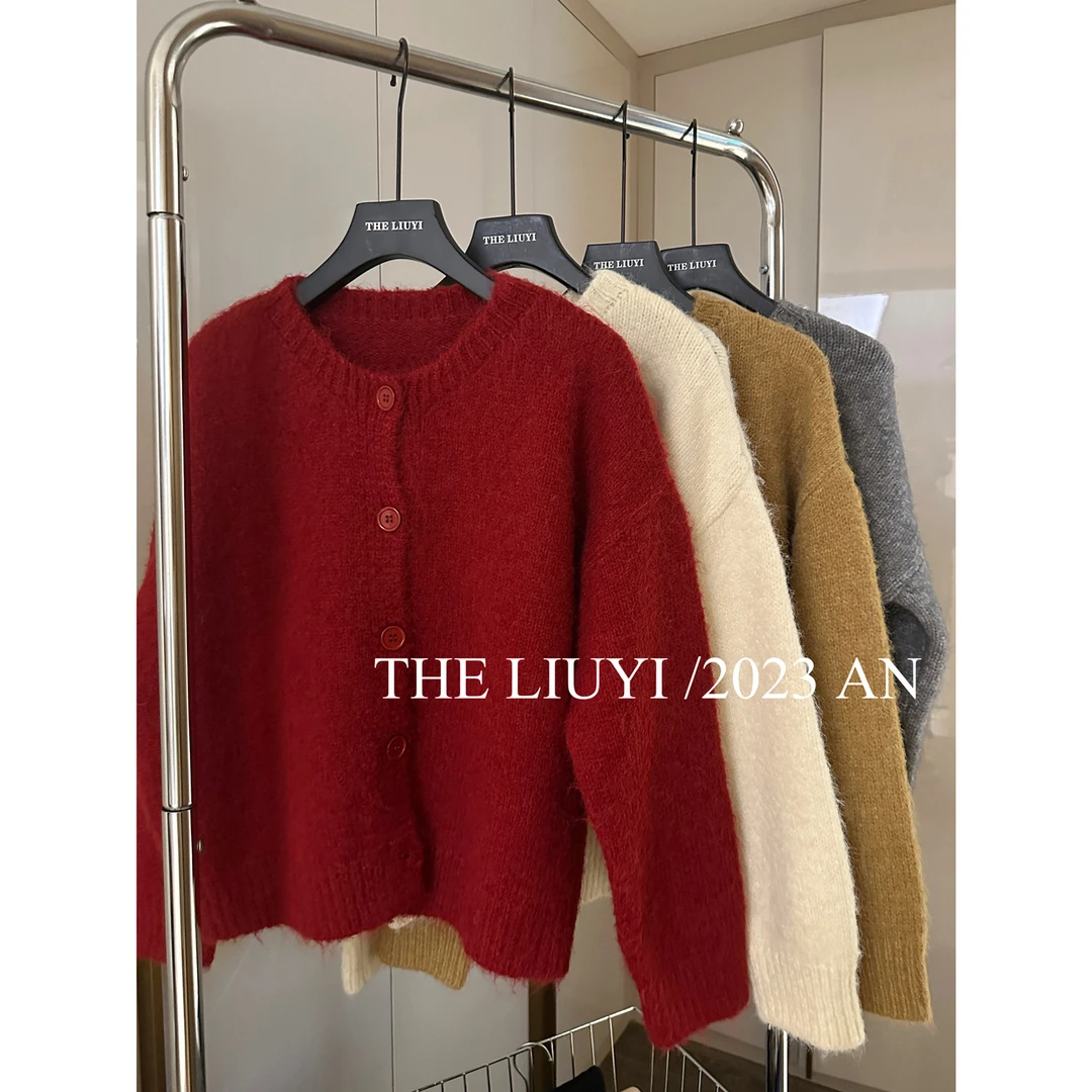 【LIUYI】~加厚软糯针织毛衣开衫外套39074