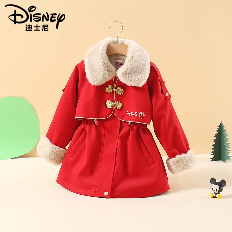 【TQ】Disney/迪士尼女童冬季加厚加绒保暖派克服外套XCW4PJ905