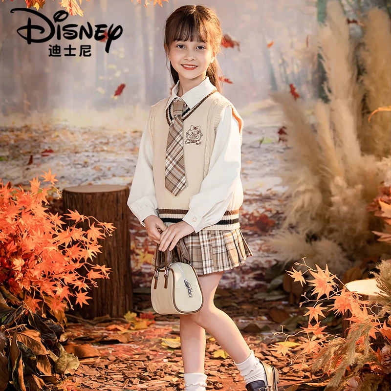 【TC】Disney/迪士尼女童秋季新款学院风休闲百褶套装裙XCE3BZ689