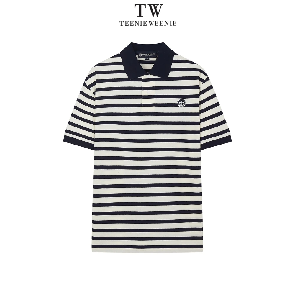 小熊男装条纹POLO衫T恤休闲短袖TNHS242304E