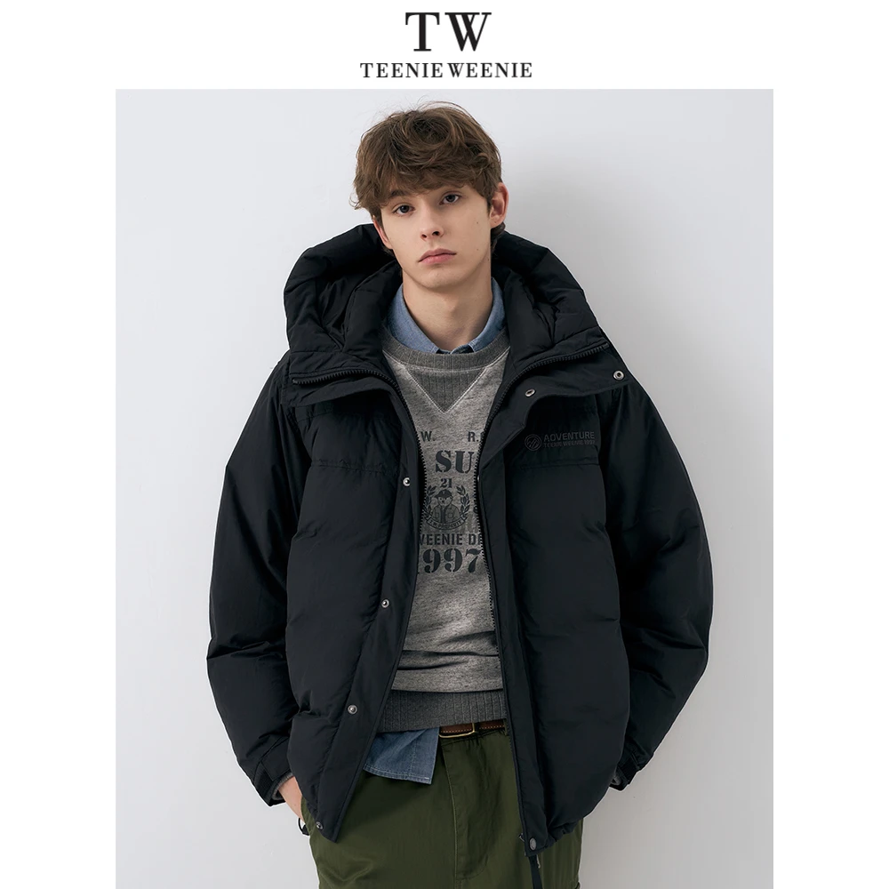 男装好羽绒2024冬季新款高级感休闲简约连帽保暖外套男情人节礼物