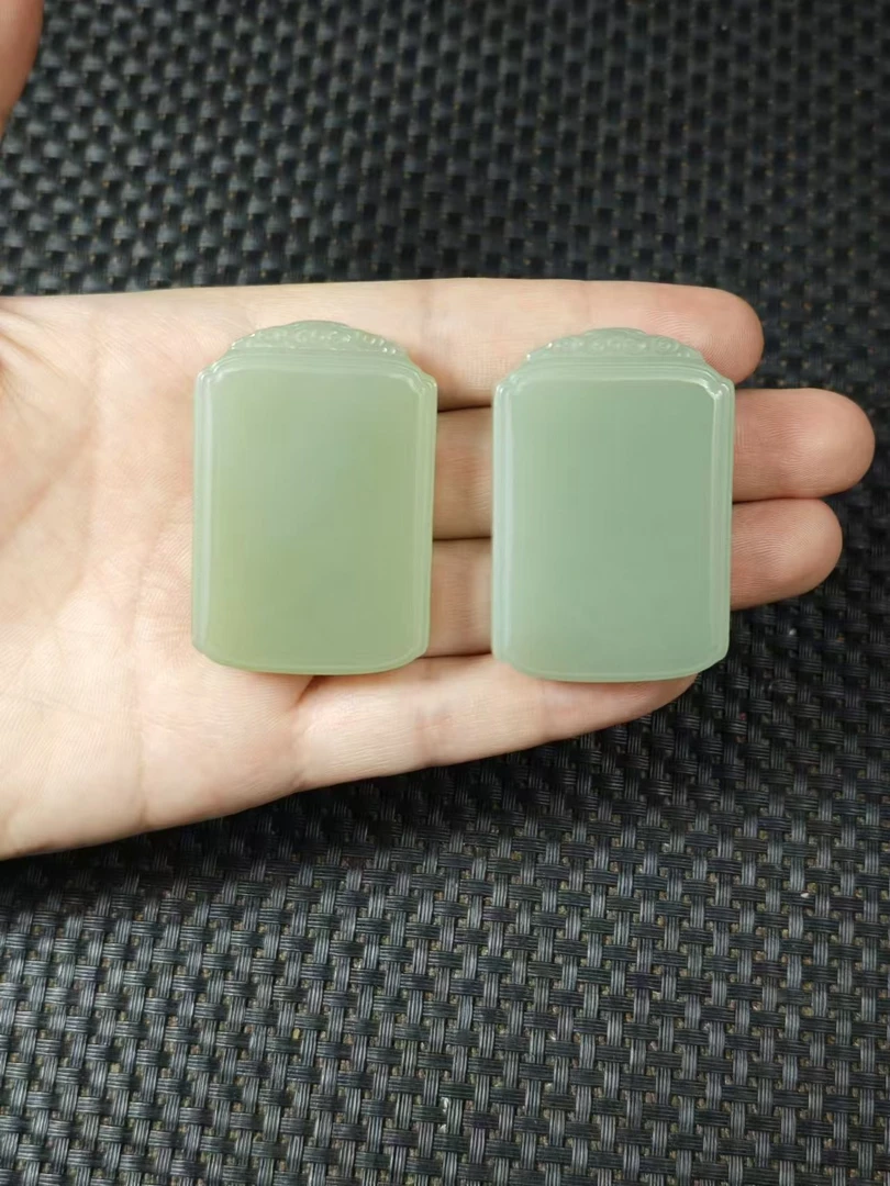 天然和田玉老料特细收藏级别厚装带抬头无事牌大牌多样性拍一发一