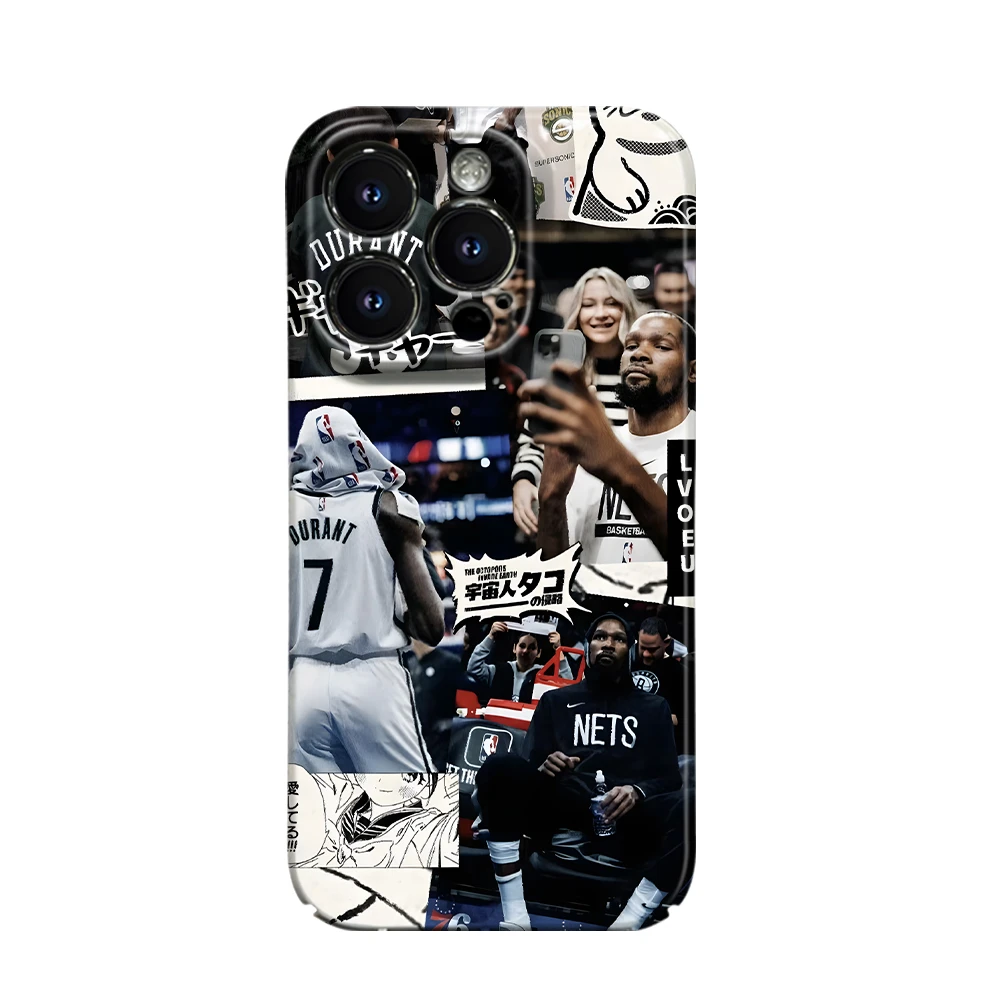 适用苹果15华为OPPO荣耀VIVO杜兰特海报拼贴精孔全包菲林手机壳KD