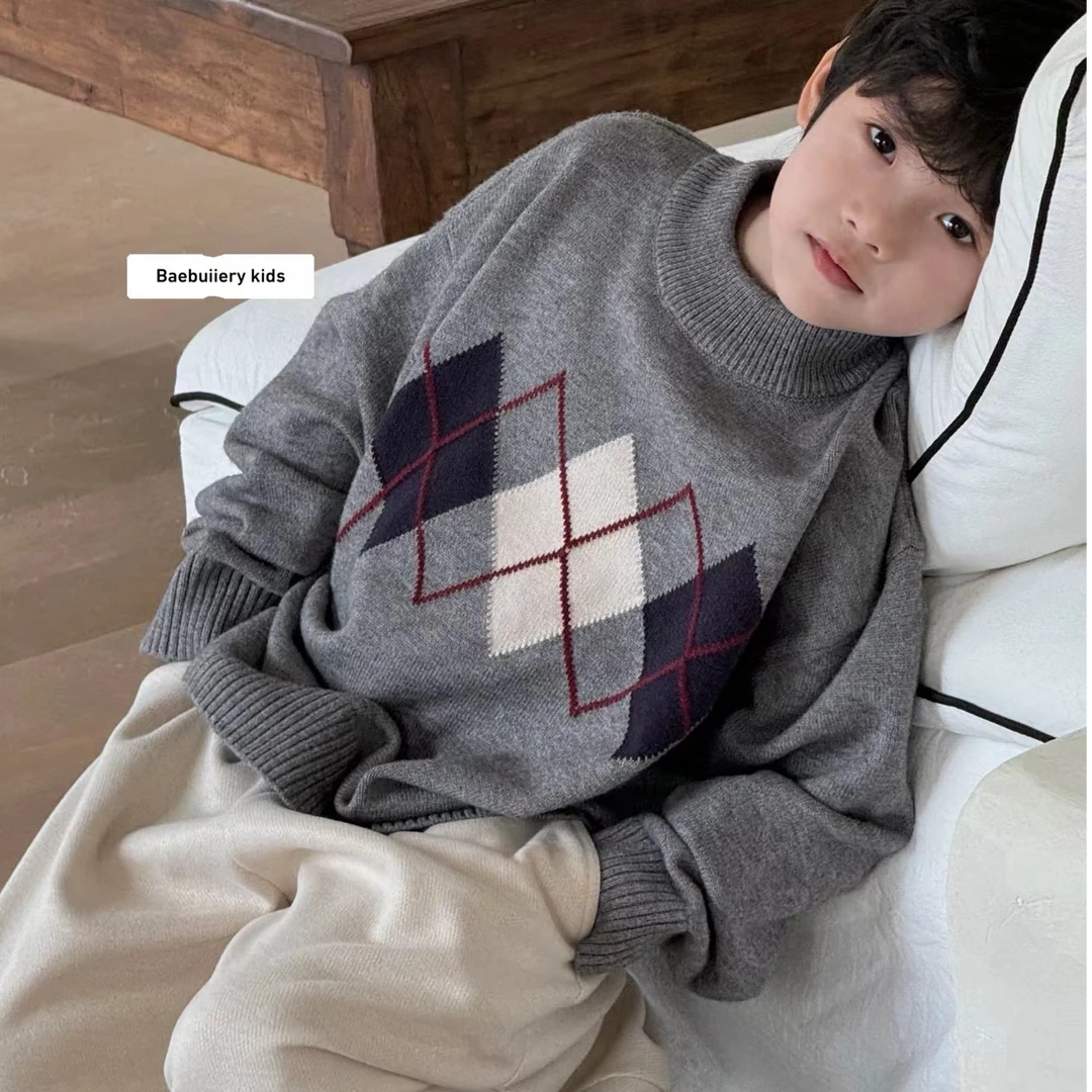 BBR菱形格4色毛衣