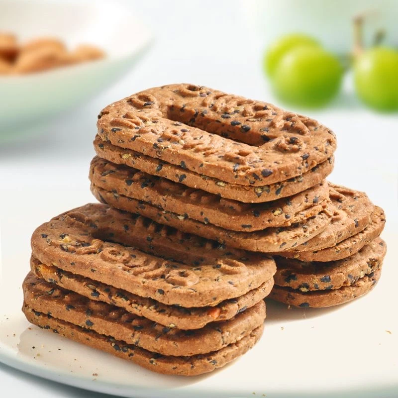 五黑碱水谷物饼无添加蔗糖健康粗粮代餐饱腹网红休闲酥脆小零食