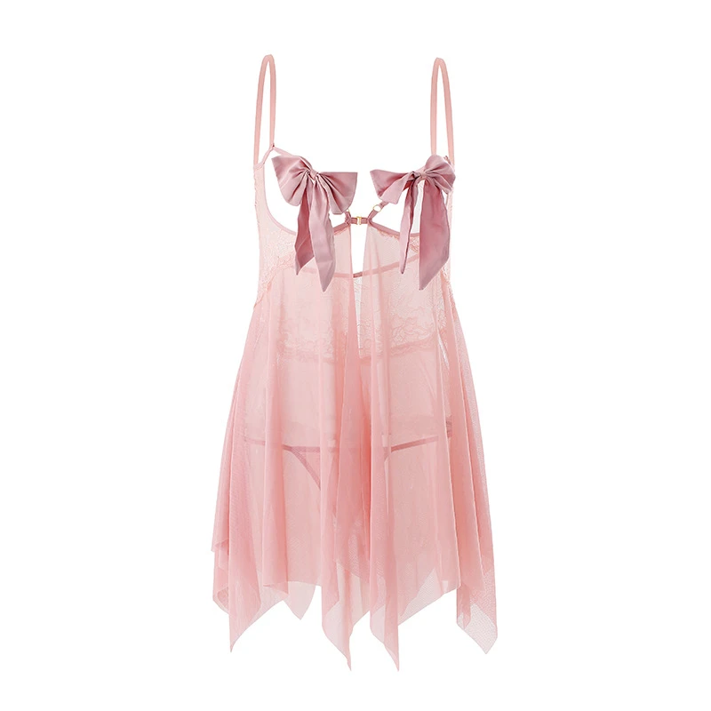 性感睡衣女蝴蝶结纯欲睡裙