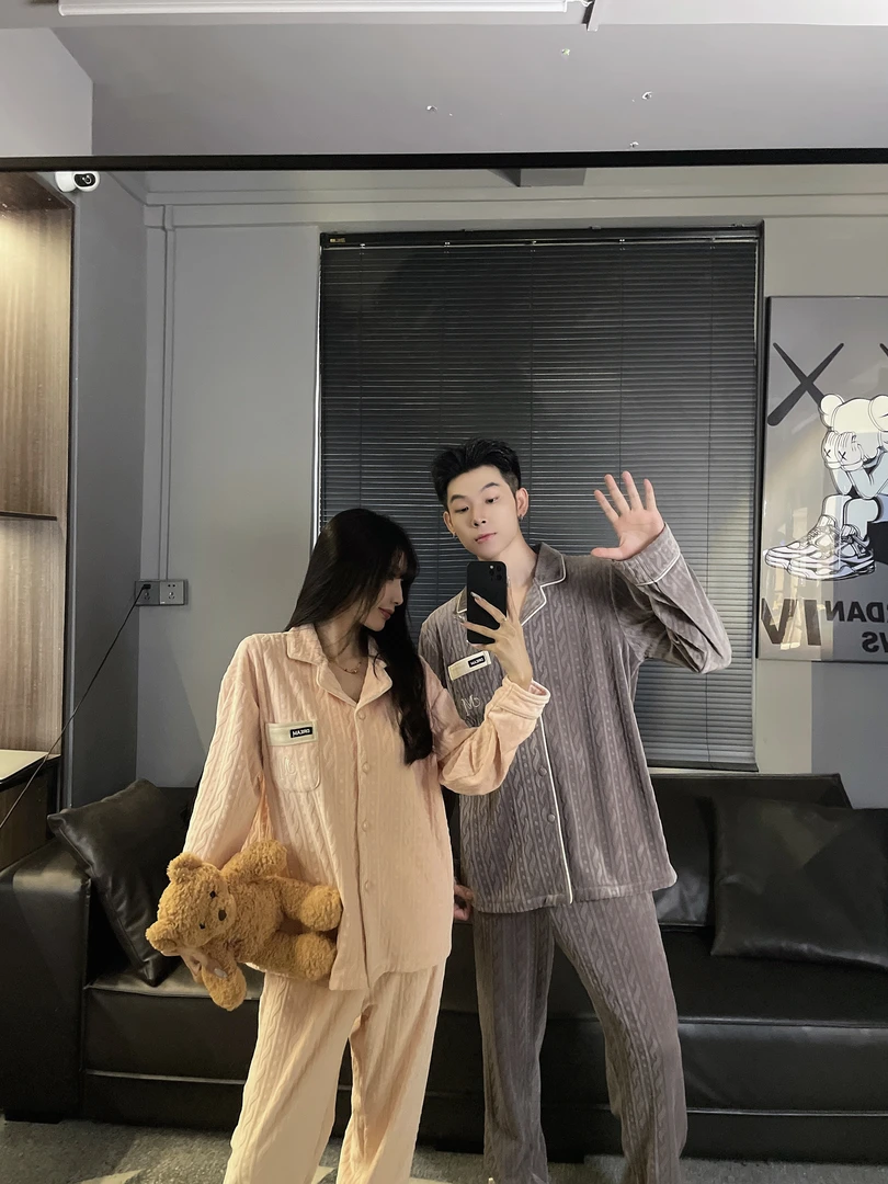 【品牌高货青沧5】高品质海岛绒家居服情侣爆款秋冬男女加厚长袖爆