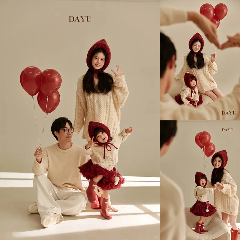 亲子装全家福拍摄服装影楼儿童摄影亲子照拍摄服装毛衣秋冬整套