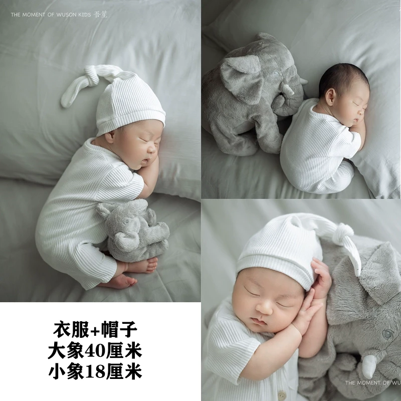 满月照拍摄道具衣服新生儿摄影百天照百日照100天儿童摄影艺术照