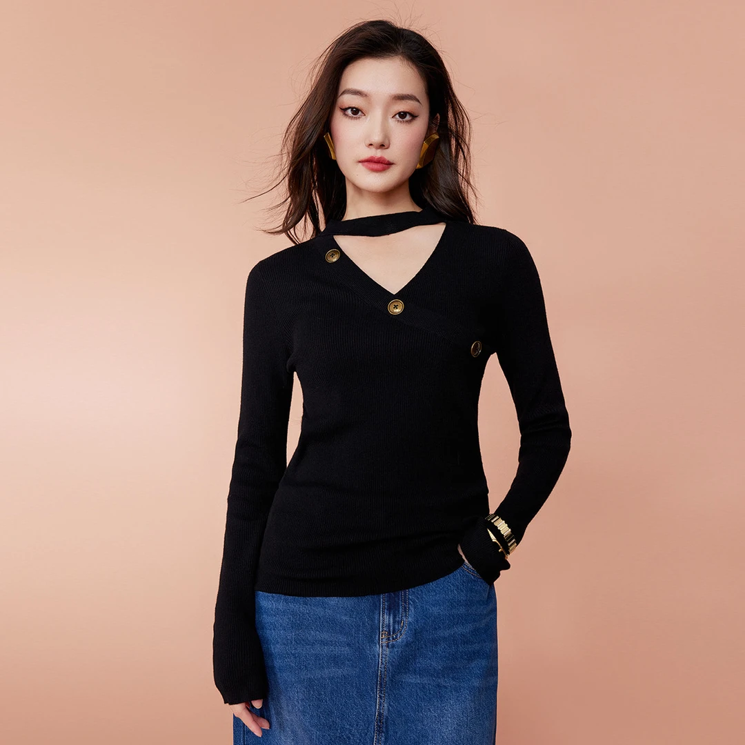 EVA OUXIU/伊华欧秀针织衫E33ZM0613