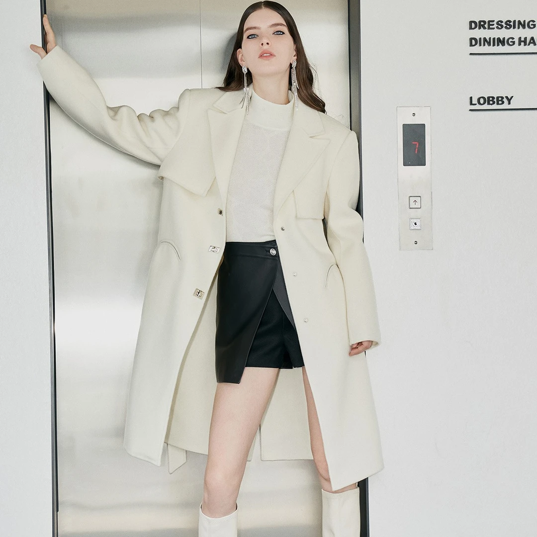 【小云总】EVA OUXIU/伊华欧秀毛呢外套25WLS1595