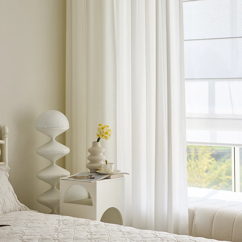 透光不透人提花纱帘2024新款现代简约轻奢新中式客厅卧室高级感yh