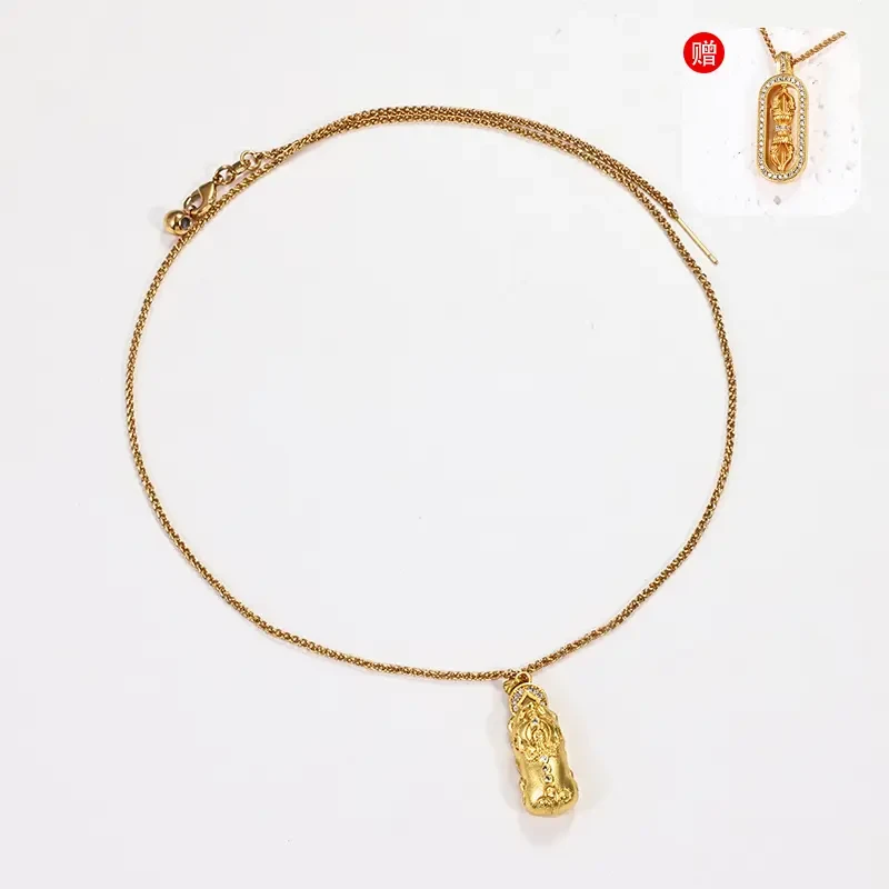 铜合金吊坠 合金项链 貔貅吊坠项链设计款