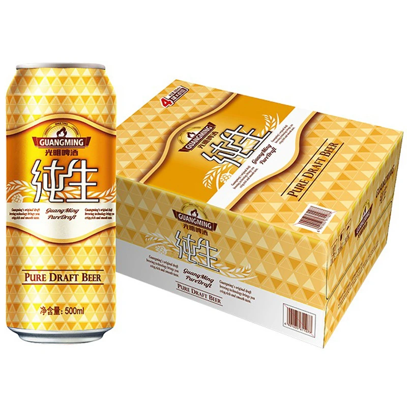 光明啤酒纯生啤酒整箱500ml*24罐啤酒批发
