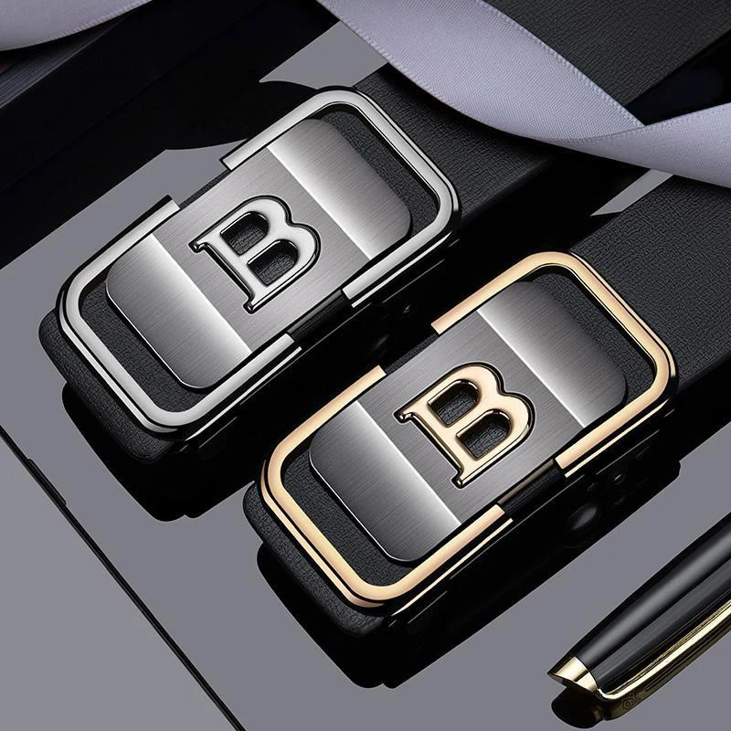 皮带男真皮无牙自动扣内穿式时尚腰带休闲中青年个性百搭裤带男潮